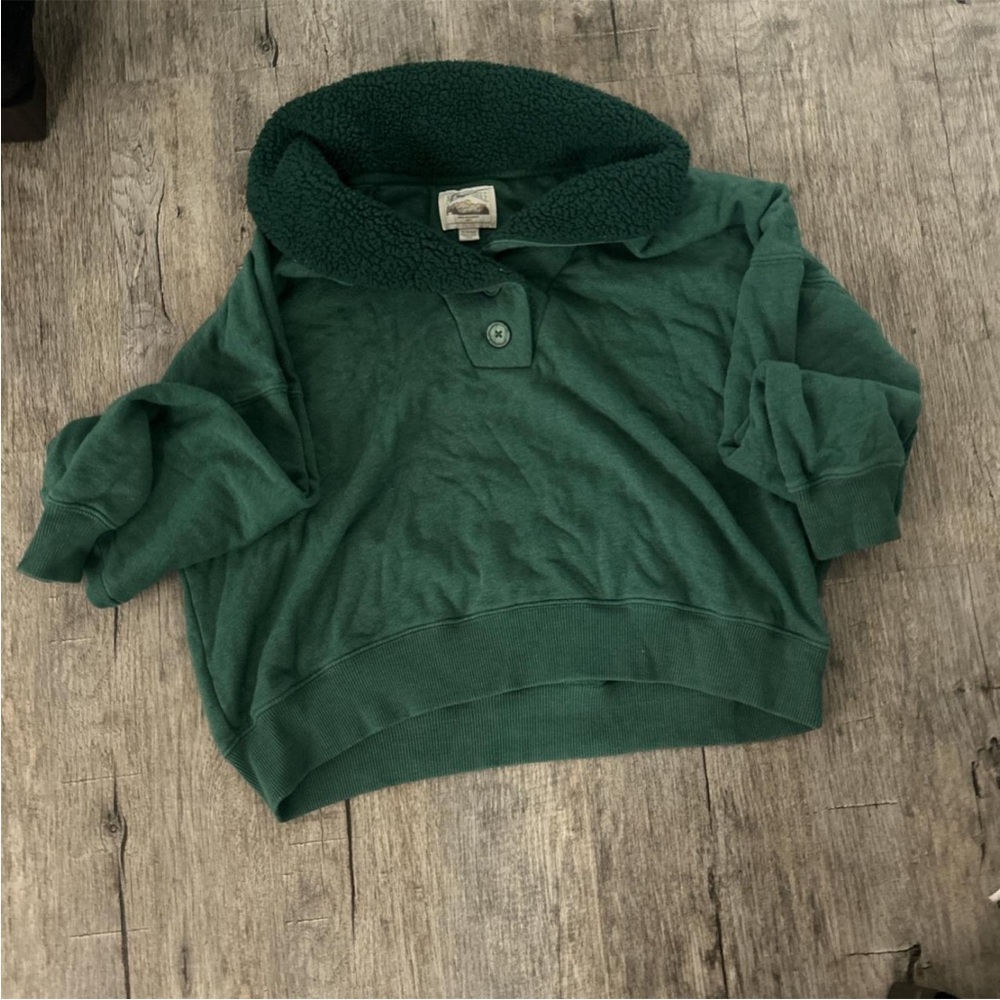 American Eagle Outfitters Green Cowl Neck Sweater